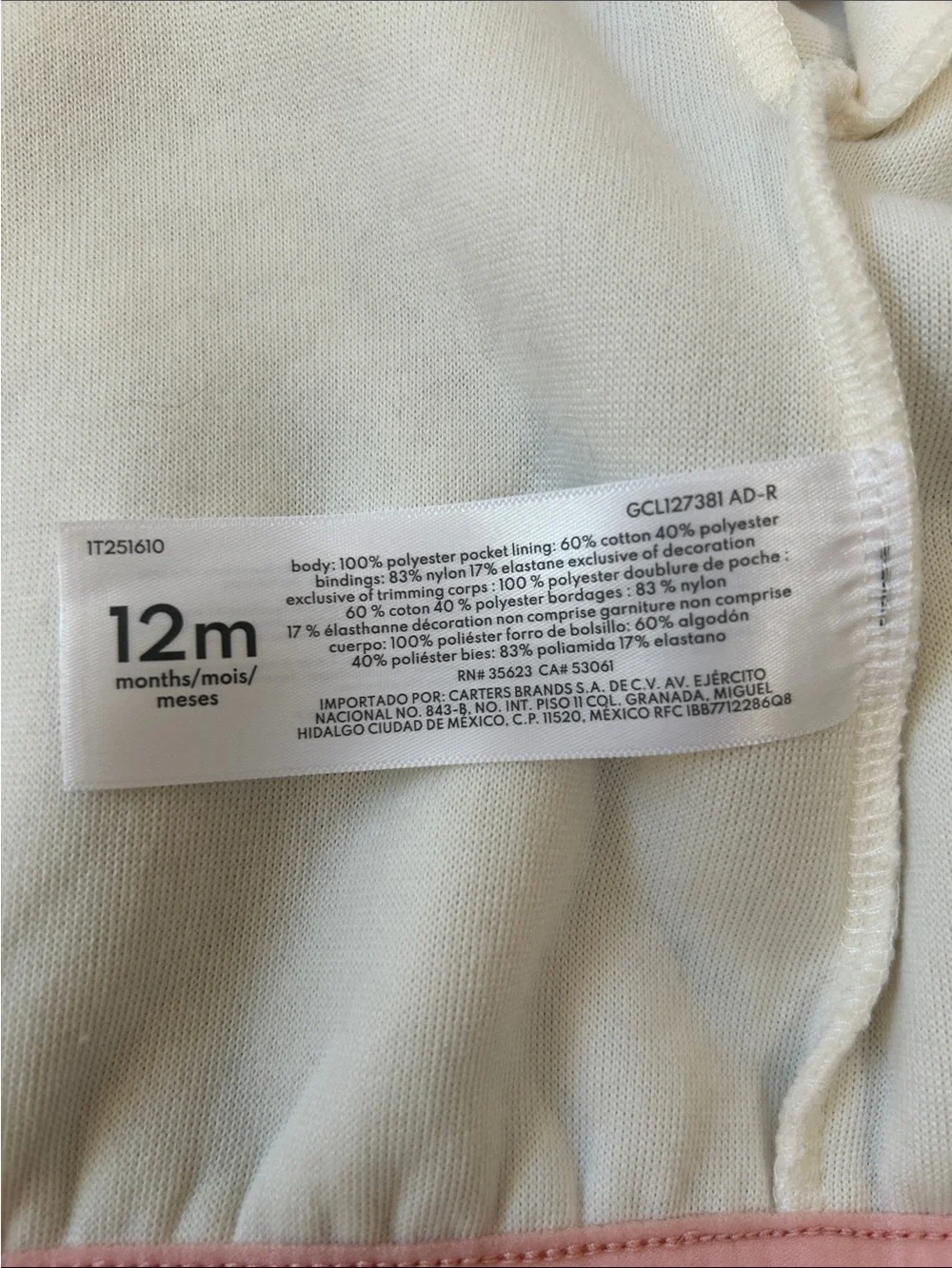 Carter’s baby girl Sherpa jacket